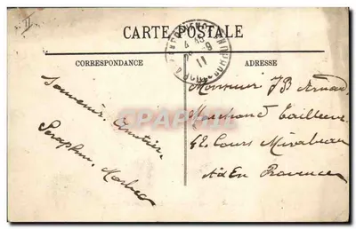 Cruiser-Corazzata "Edgar-Quinet" — Marina Militare — LL. n°59 — Verso