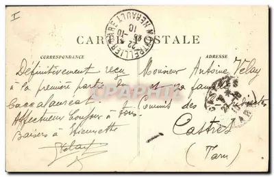 Montpellier - O Palácio de Justiça — Fototipia Galdin - Montpellier — Verso
