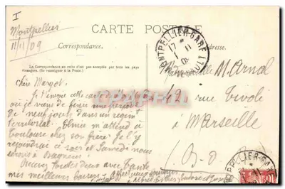 Montpellier — Pałac Sądowy — wydawca tabl. pl. Obserwatorium, nr 4 — Rewers