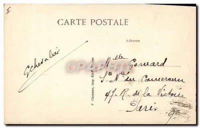 NANTES — Pórtico do Palácio de Justiça — F. Chapeau, imp. 64, Nantes — Verso