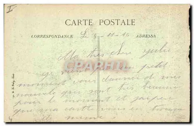 Verdun bombardeado — Rue du Piny — Viné, Paris N° 1627 — Verso