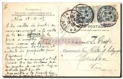 Niza — Palacio de Justicia — H.D. Editor, París — Reverso