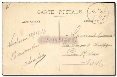 NARBONNE - Palácio de Justiça — Prunol, editor, n°16 — Verso