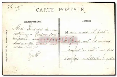 Verdun (Meuse) — De Ruïnes — Visé Parijs 513 bis — Achterkant