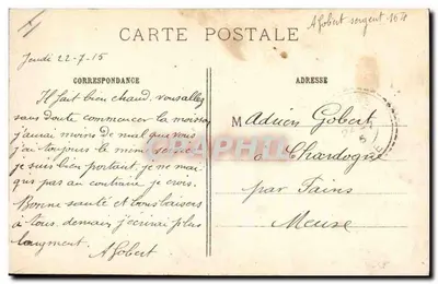 Región de Thann (Alsacia) — Puente destruido — J. Courcier, 8 rue Simon-le-Franc, París — Reverso