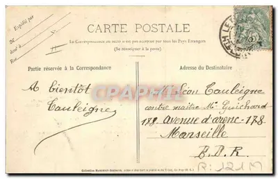 Um homem sentado com uma garrafa — "Le Velay Illustré" n°954 — Editor A.B.&C. (Cliché M. B. - Rep. int.) — Verso