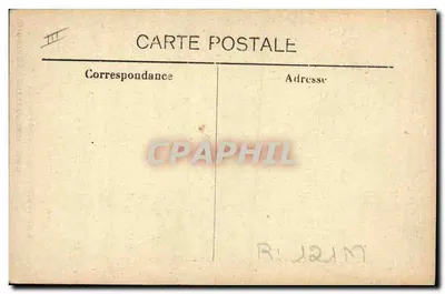 Rolnicy z Auvergne — scenografia wiejska z wozem bydła — G.d'O - 1036 — Rewers