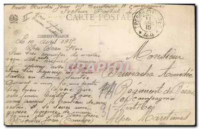 Zamek Spitzemberg — według rysunku z XVII wieku — All. Whick — N° 1480 — Rewers