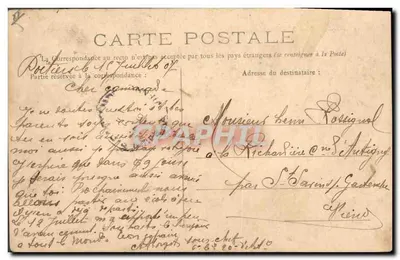 Poitiers — Hotel da Prefeitura — Edit. P. R. P. — Verso