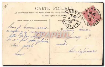 Rennes — A Prefeitura — A.G. 40 — Verso
