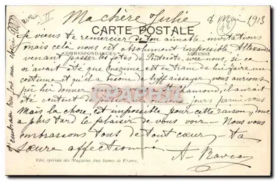 Roanne - La Sous-Préfecture, le Cèdre — Éditeur : Magasins Aux Dames de France — Rewers