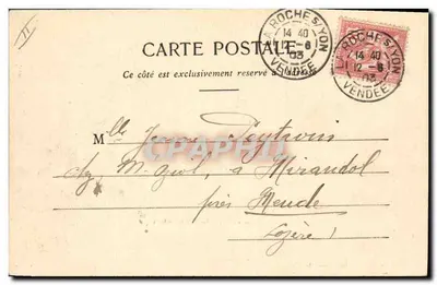 La Roche-sur-Yon — Hotel da Prefeitura — Mme Milheau, fot.-edit., La Roche-sur-Yon - 47 — Verso