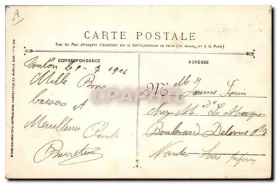 Fantassin - Contratorpedier — Franse Marine — Uitgever: Établissements Phototypiques Bar-Tulon — Achterkant