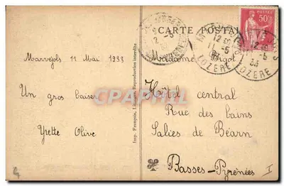 Puits de PADIRAC (Lot) — Gran Domo, Estalactitas y Estalagmitas sobre el Paso del Cocodrilo — Reverso