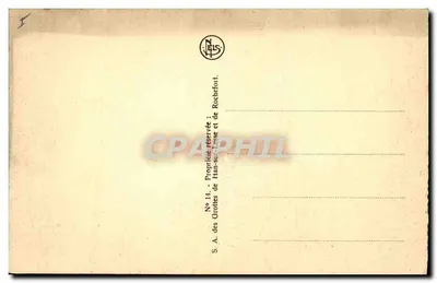 Grutas de Han — O Ponte da Sala de Armas — editor N°14 — Verso