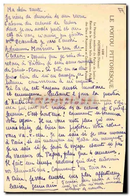 Hotel da Grande Câmara do Parlamento de Poitiers — Le Poitou Pittoresque — n°108 — Verso