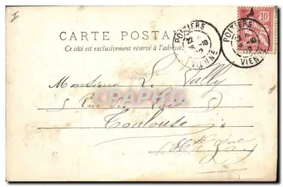 Poitiers — 6 — Sąd i Wieża Monbergeon — CL. GALERIES PARISIENNES — Rewers