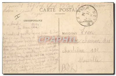 Gerbéviller — bombardowanie kościoła w 1914 — wydawca Lih-édit., Luner ville — Rewers