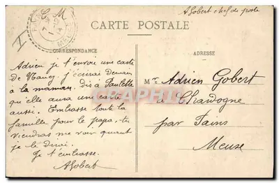 Nancy - Bombardamento del 9-10 Settembre 1914 - Interno del 3° piano, Rue St-Dizier, 70 — Verso