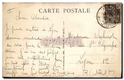 L'Auvergne — scène van komedie — Ollier (P.-da-D.) nr. 1234 — Achterkant