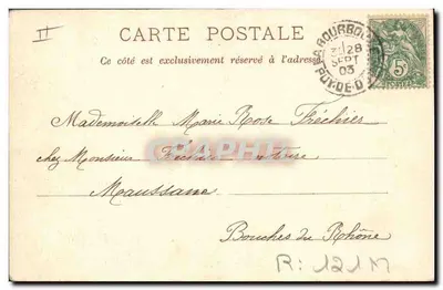Auvergnatka pijąca — La Bourboule, 25/7/1903 — A.G. fot. n°123 — Rewers