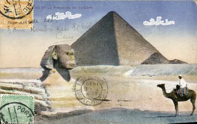 Esfinge e a pirâmide de Quéops — Éditions de l'Égypte — n° 6861