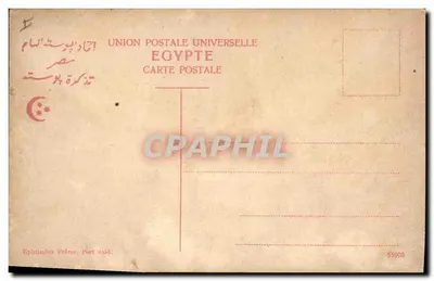 Cairo - Esfinge e Pirâmides — Editor Ephthimios Frères, Port Said, n° 55908 — Verso