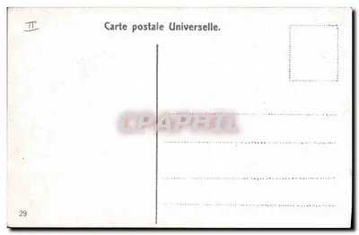 Kair. Sphinx i Piramida Chéopsa — Karta pocztowa Uniwersalna nr 29 — Rewers