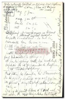 Cairo — Esfinge e Pirâmides — The Oriental Commercial Bureau, Port Said (Egito) n°433 — Verso