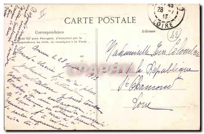Roanne — A Subprefeitura — Vista dos Jardins — Editor E.I.D. — Verso