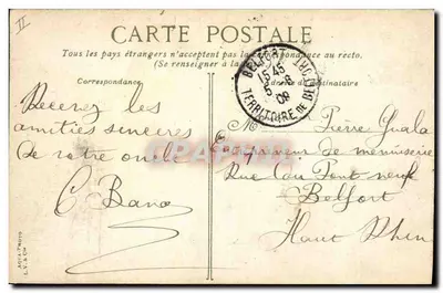 Hotel de Ville de Saint-Étienne — Coleção de la Mon G. Thiéry & Cie — Roupas — Saint-Étienne — Verso