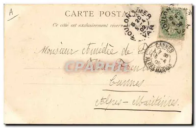 O CORSAIRO Torpedeiro de alto-mar — Raymonde-Vituli — A. Bougnault, editor-fotógrafo Toulon-sur-Mer, n°624 — Verso