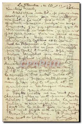 A Flandres — Navio Hospital Francês da Classe Flandres — N. Grimaud & Cie, Marselha — Verso