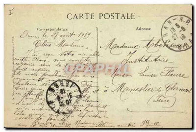 Ribécourt (Oise) — Retraite dos Alemães — Igreja destruída — Visé, Paris N° 1614 — Verso