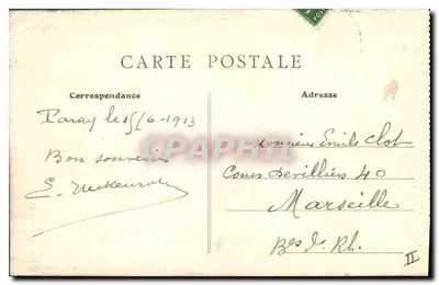 Paray-le-Monial (S.-et-L.) — Palácio de Justiça, Antiga Igreja São Nicolau — B. F., Paris — Verso