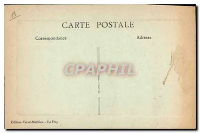 Le Puy (Haute-Loire) — El Palacio de Justicia - Plaza du Breuil — Edición Vétot-Mathieu — Reverso