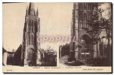 Ypres — Église St-Jacques — St-James church — Visé Paris N° 150615-7