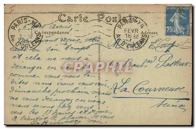 Paris — Palácio de Justiça, fachada na Place Dauphine — C. Riouset, n°309 — Verso