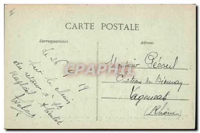 Poitiers (Vienne) — O Palácio de Justiça — Antigo Palácio dos Duques da Aquitânia e Condes de Poitiers — Chefe da Sala dos Pas-Perdus e a Torre Maubergeon (séculos xiv e xv) — Jules Robuchon, fot. Poitiers - 40 — Verso