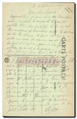 Furnes - Automóveis metralhadoras diante do quartel-general do rei Albert — L. C. H. Paris, n° 97 — Verso