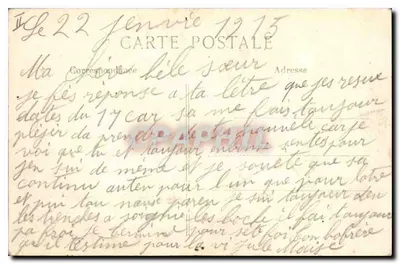 Soissons — Rue de la Paix após o bombardeio — L. C. H. Paris n°174 — Verso