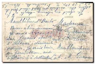 Dannemarie - Le Viaduc bombardé par les Allemands (31 Mai 1915) — CPA n°664, édition Maourne, Louvigny de France, Belfort — Verso