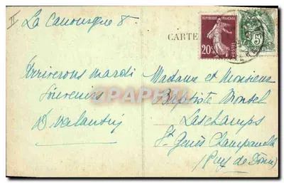 Vis-à-Vis — A Bourrée de Aubergne — Editor Vis-à-Vis, n° 6262 — Verso