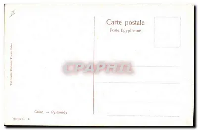 Kair — Piramidy — The Cairo Postcard Trust, seria 1, nr 1 — Rewers