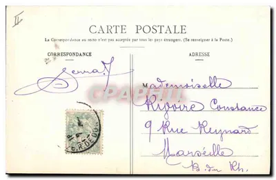 Parijs - Het Paleis van Justitie — A. Taride, Parijs — Achterkant