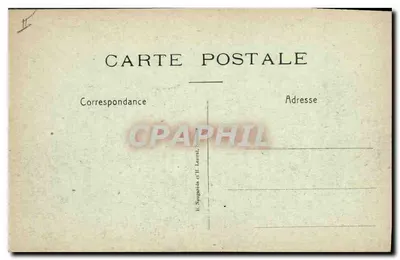 Anizy-le-Château — Avenida da Estação destruída — Editor H. Neugarcia e H. Lentrat, Soissons — Verso