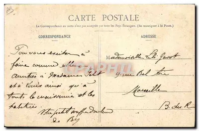 Auvergne — Kostium La Tour — Lib. Bougé-Béal, rue de l’Écu, Clermont-Ferrand — Rewers