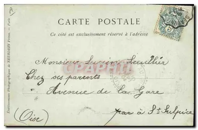 Auvergne — Une Noce — Collections ND Phot, n°101 — Verso