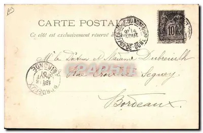 Um Casamento Auvergnat — Mont-Dore — Lib. Bougé-Béal, Rue de l’Écu, Clermont-Ferrand — Verso