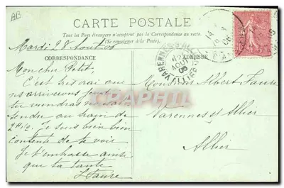 Contadina Vecchia — LL. — Tipi d’Auvergne n°16 — Verso